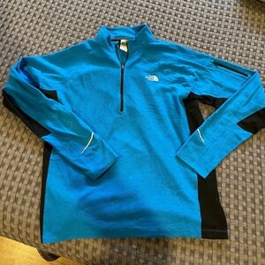 The North Face 1/4 Zip Flight Series Lightweight Pullover Jacket Mens Large Blue